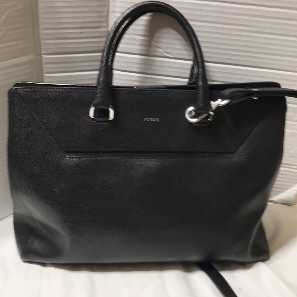Furla Business Travel Leather Bag With Double Straps. Made In Italy. Nwt